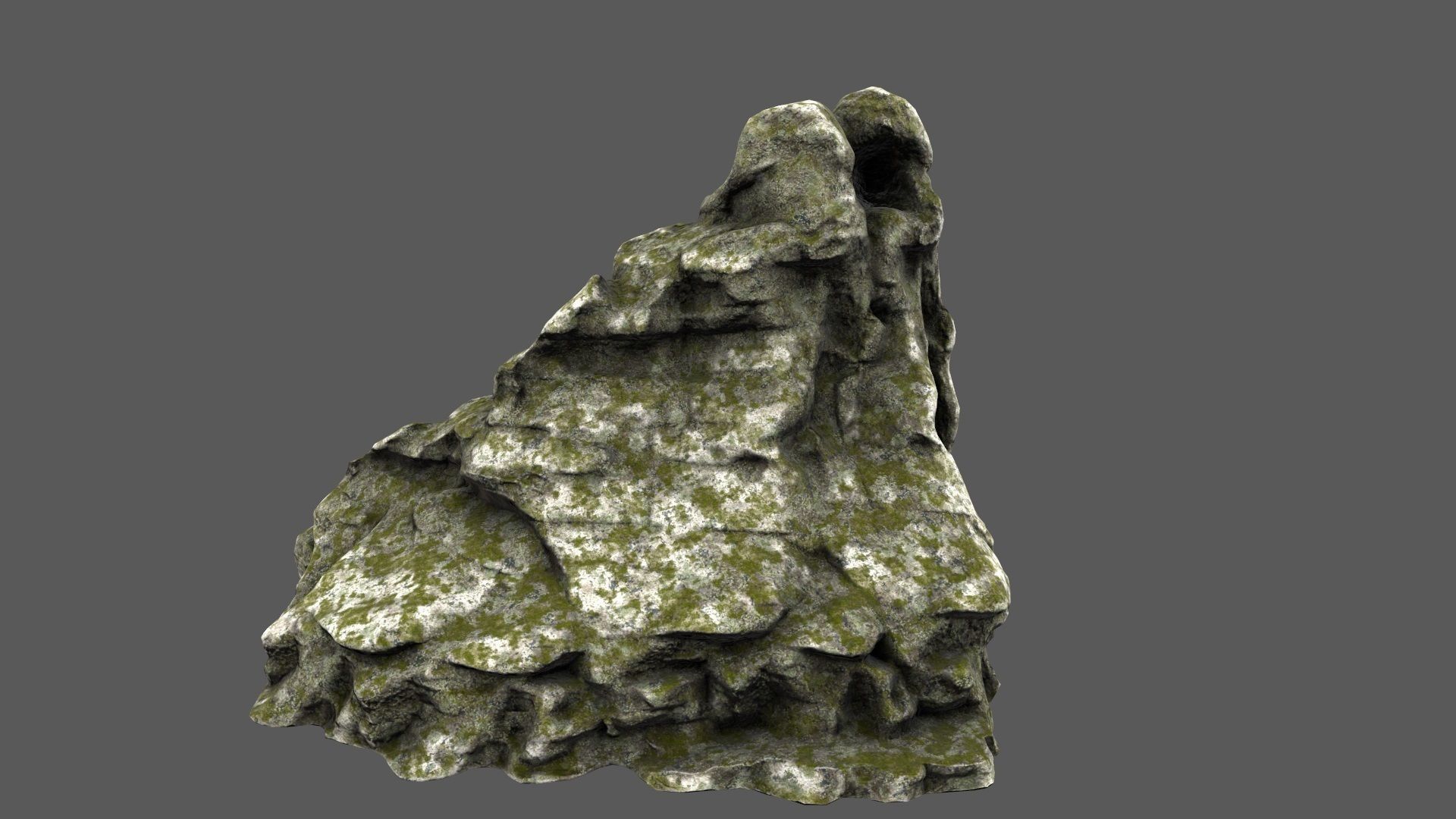 mountain 5 stone statue Low-poly 3D model_8