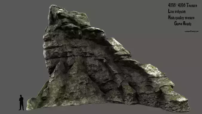 mountain 5 stone statue