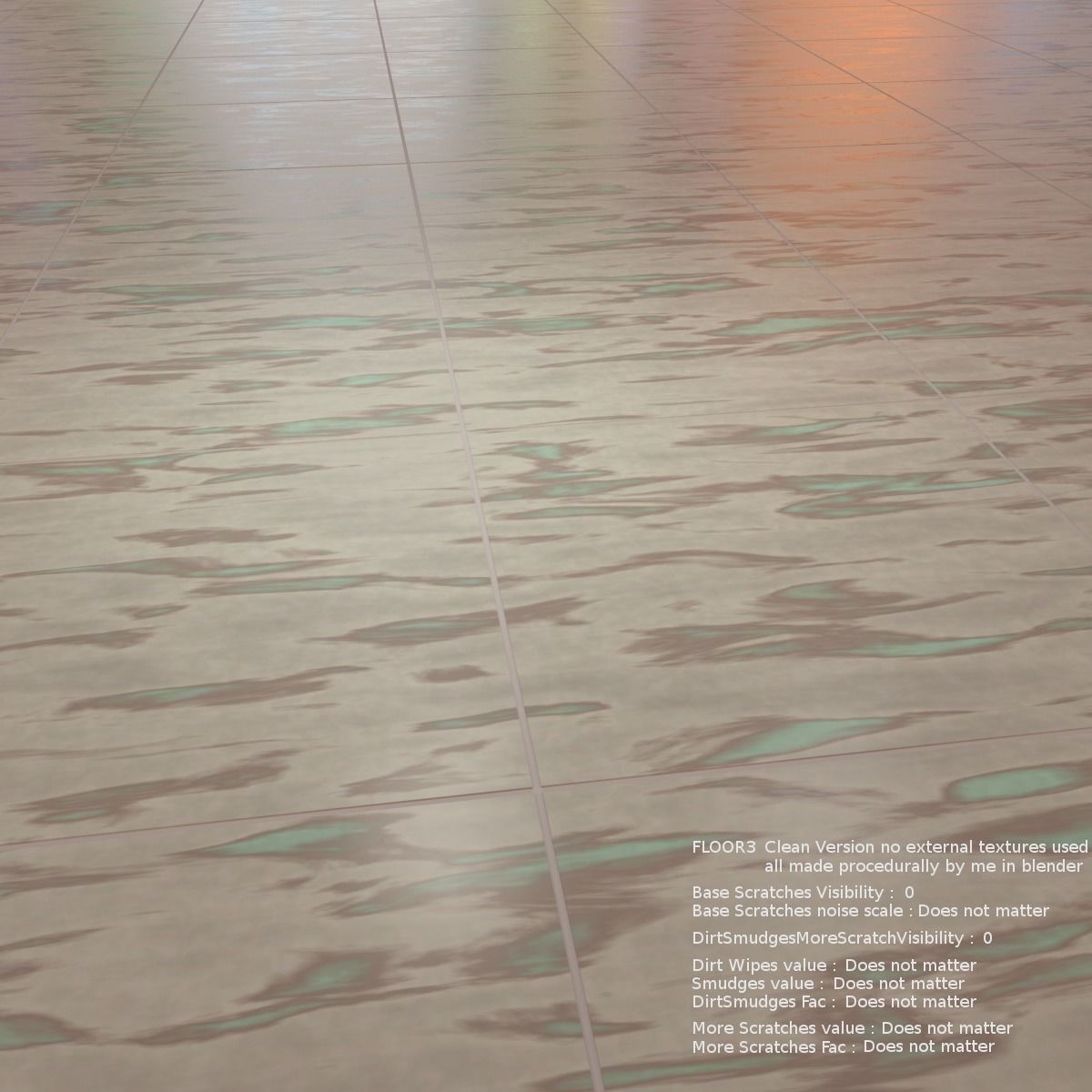 Floor with 5 procedural floor shaders 3D model_13