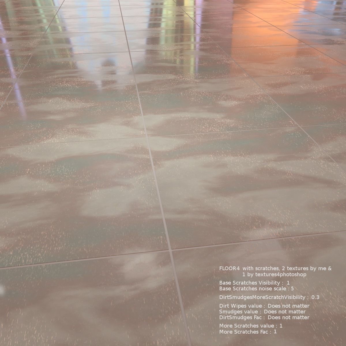 Floor with 5 procedural floor shaders 3D model_19