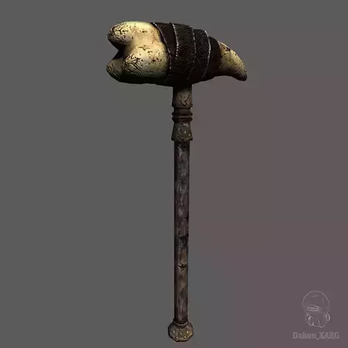 Bone hammer Free low-poly 3D model