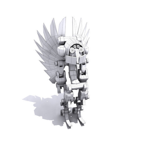 Future robot Low-poly 3D model_24