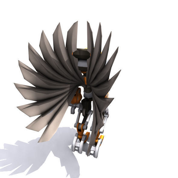 Future robot Low-poly 3D model_20