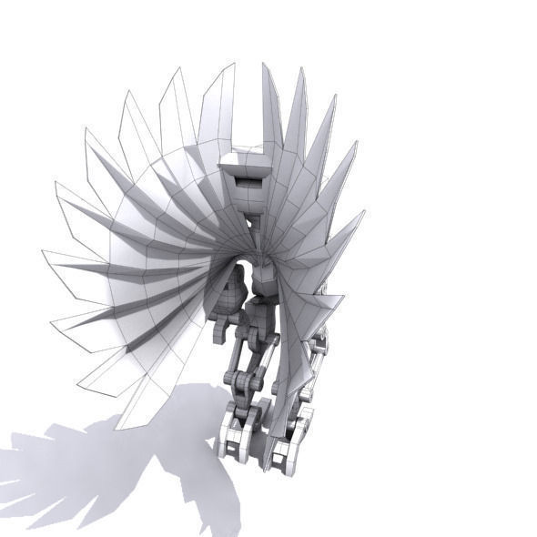 Future robot Low-poly 3D model_27