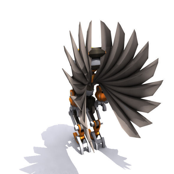 Future robot Low-poly 3D model_21