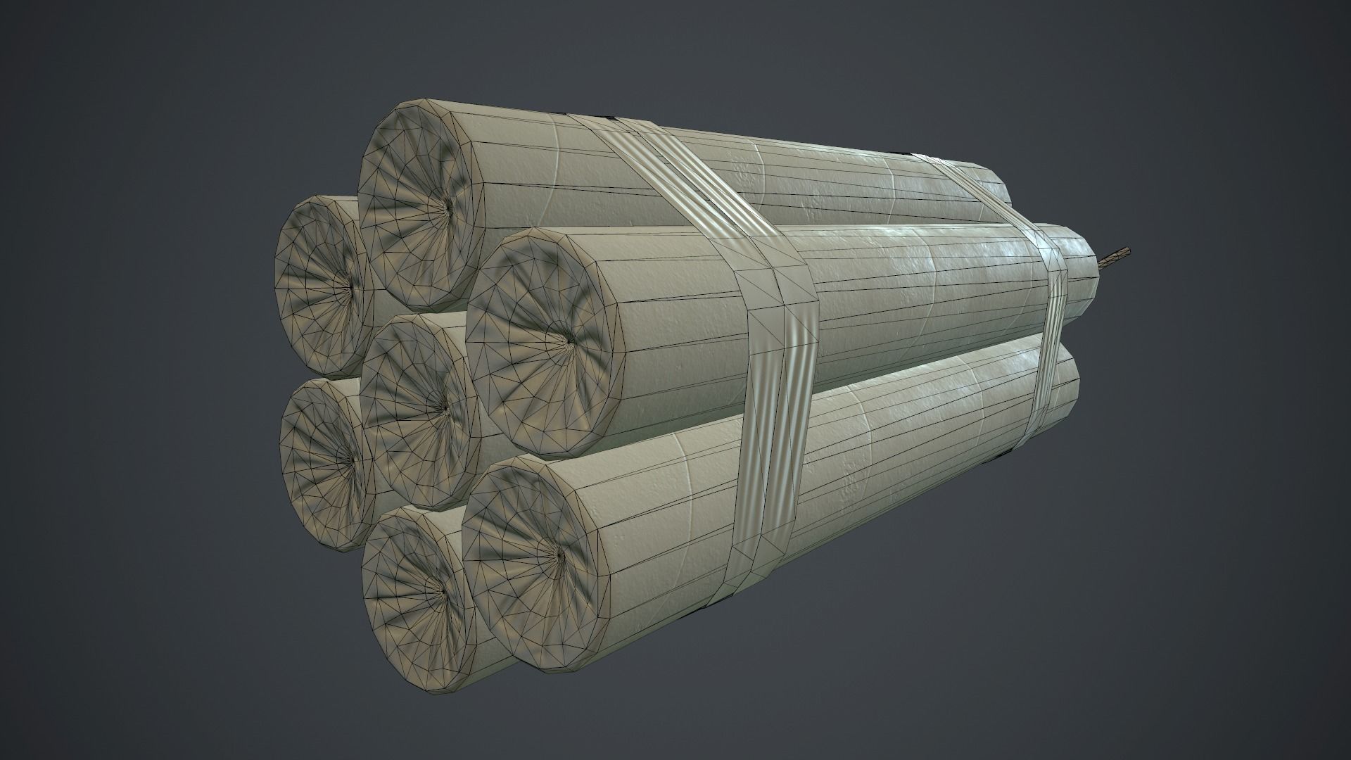 7 Dynamite Pack PBR Game Ready Low-poly 3D model_16