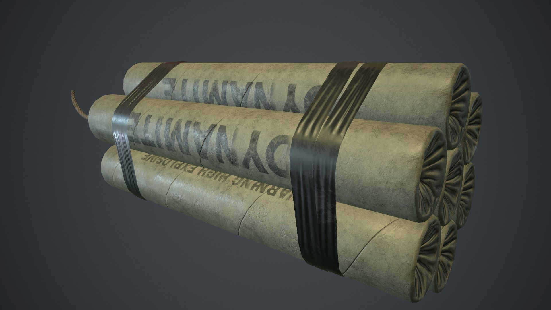 7 Dynamite Pack PBR Game Ready Low-poly 3D model_13