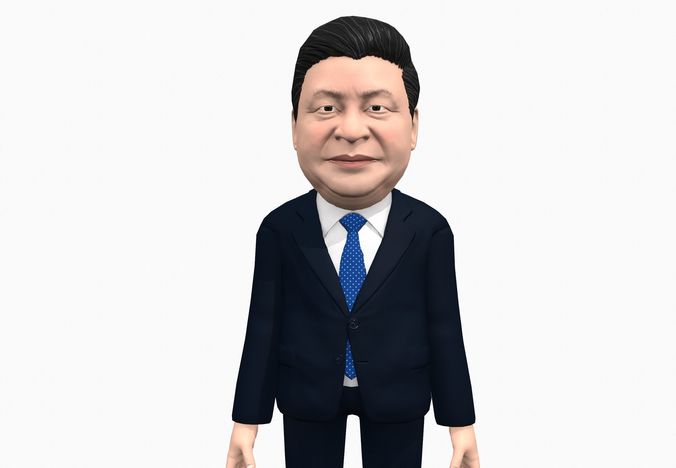 Xi Daddy Jinping 3D caricature Low-poly 3D model