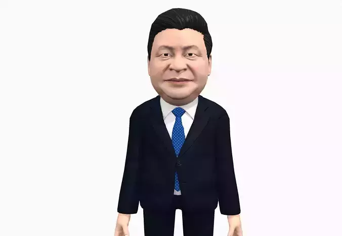 Xi Daddy Jinping 3D caricature Low-poly 3D model