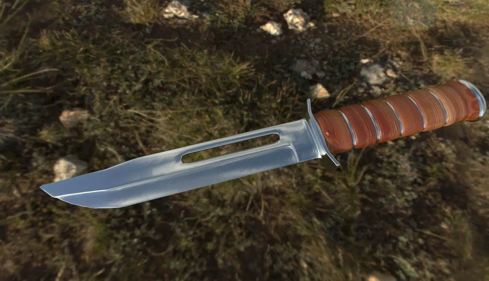 game weapon - knife Free 3D model_0