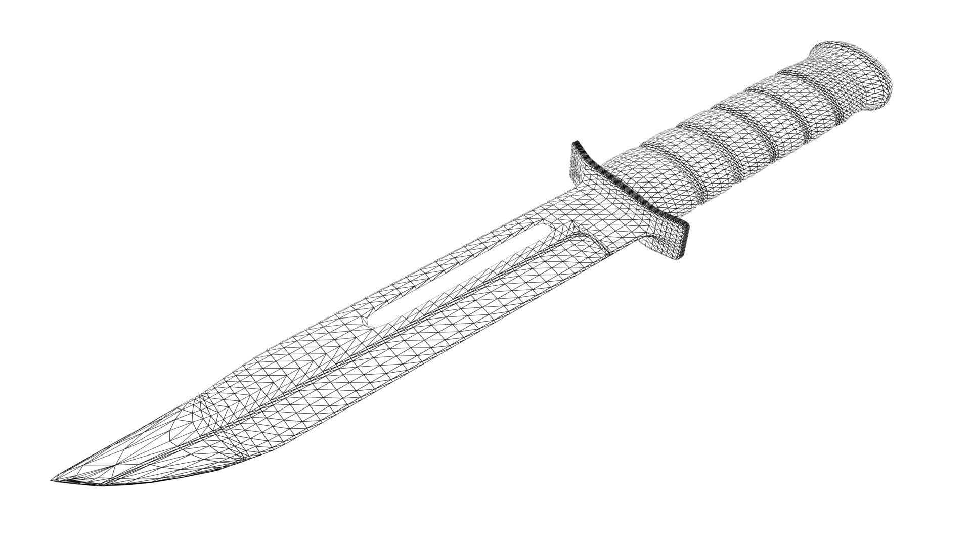 game weapon - knife Free 3D model_2