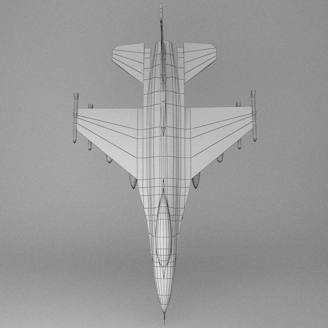 F16 Solo Turk Low-poly 3D model_7