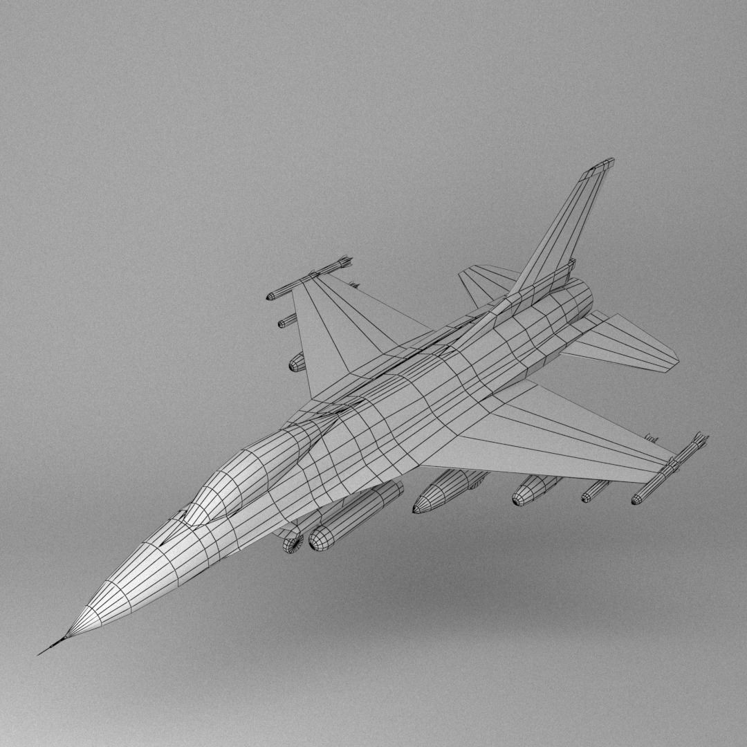 F16 Solo Turk Low-poly 3D model_1