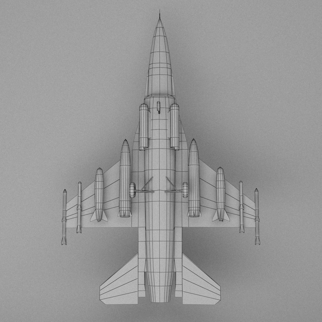F16 Solo Turk Low-poly 3D model_9