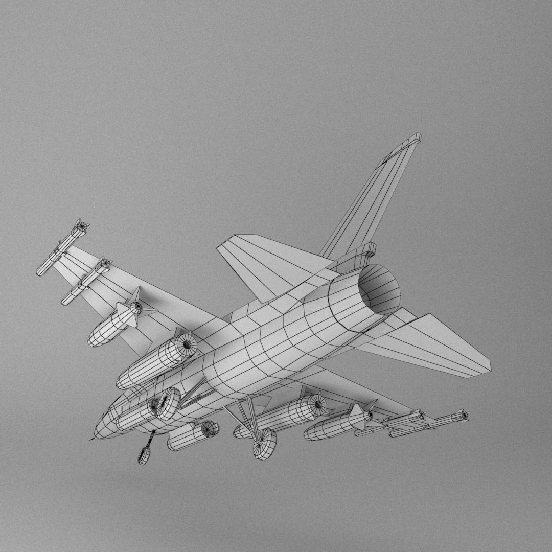 F16 Solo Turk Low-poly 3D model_5