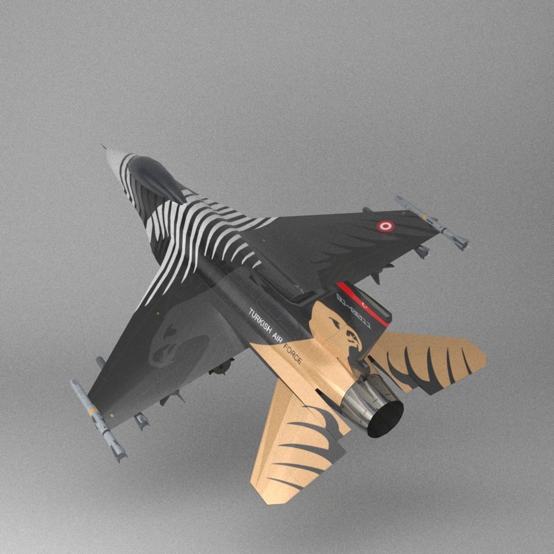 F16 Solo Turk Low-poly 3D model_2