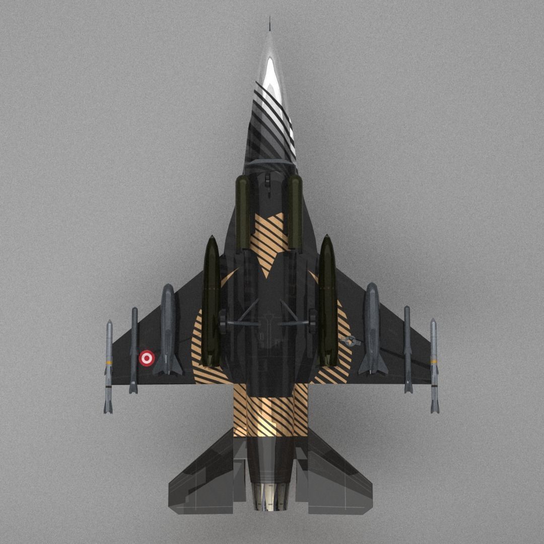F16 Solo Turk Low-poly 3D model_8
