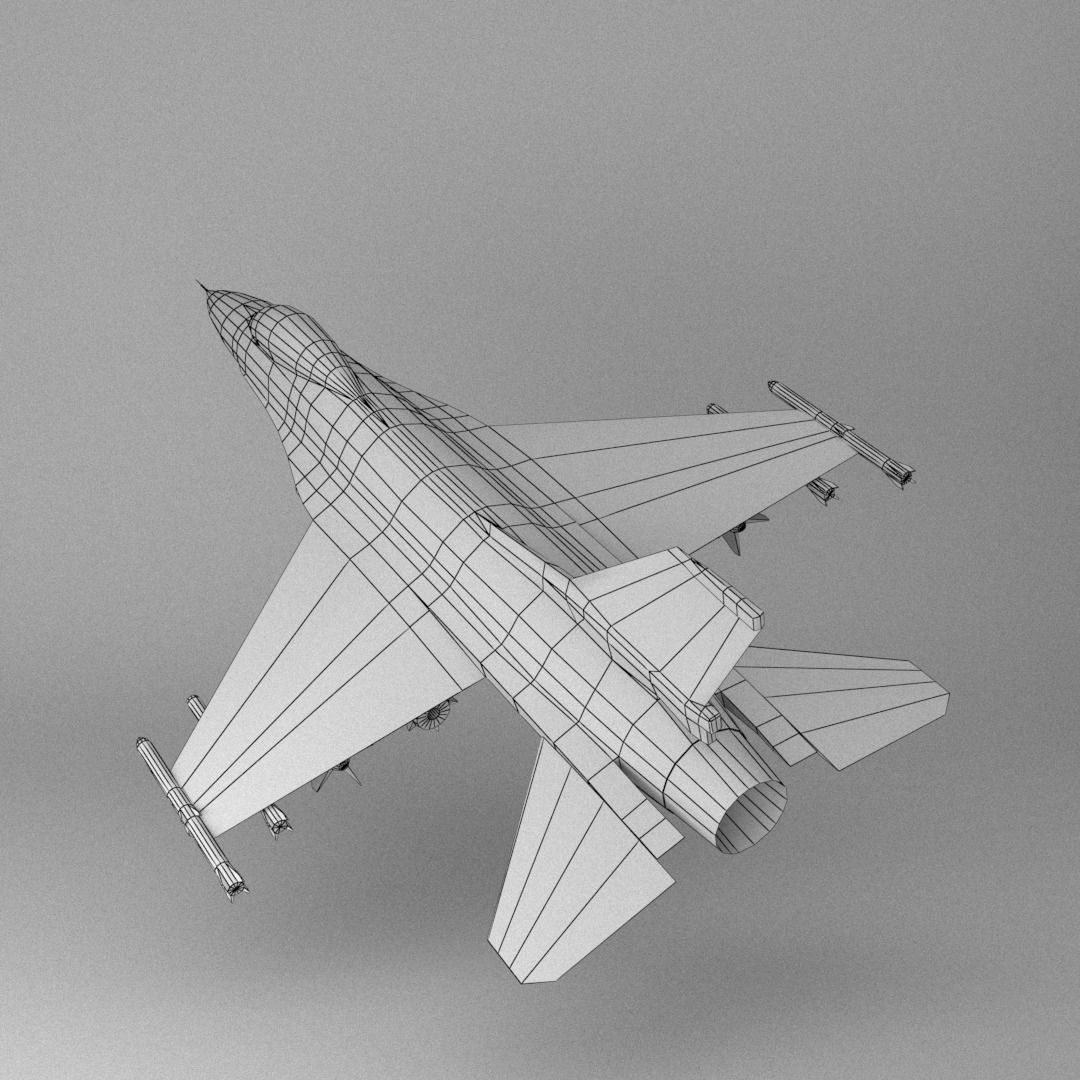 F16 Solo Turk Low-poly 3D model_3