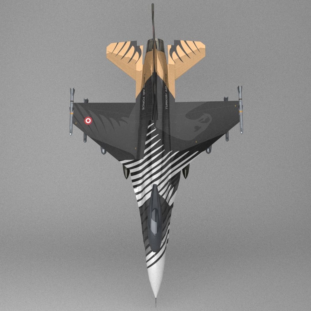 F16 Solo Turk Low-poly 3D model_6