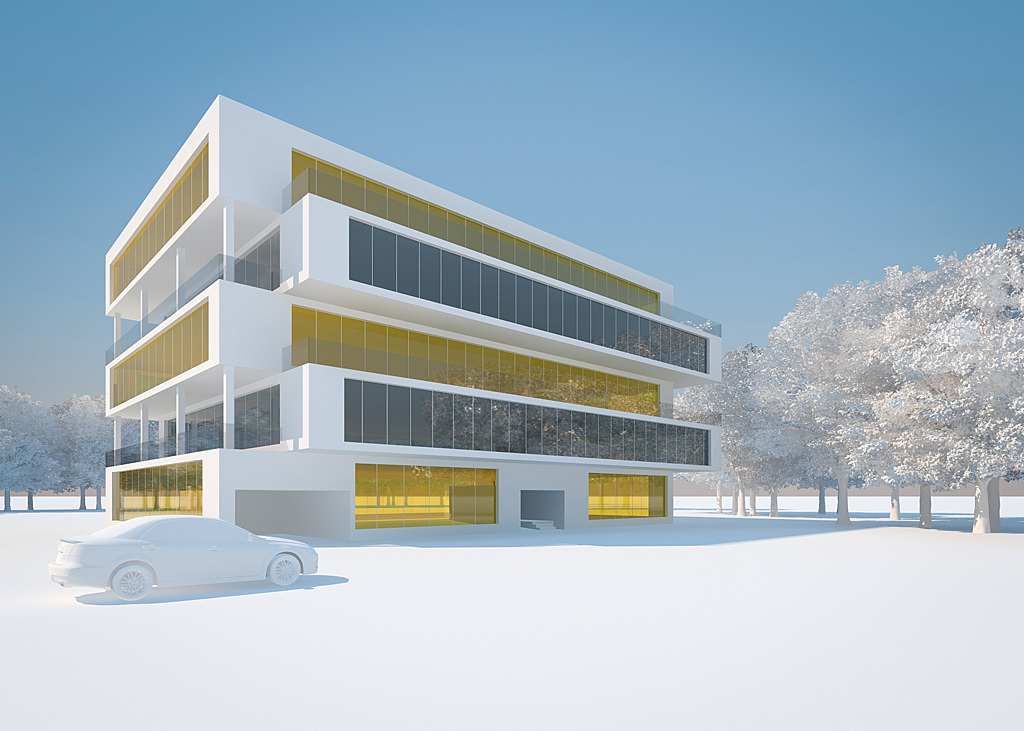 Architectural complex 3D model_1