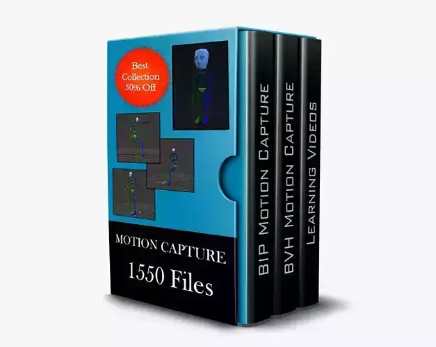 1550 Motion Capture Files and 5 Learning Videos 3D model