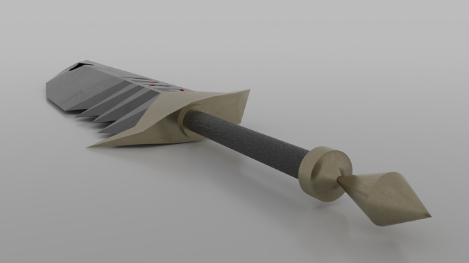 Fury fanstasy sword Low-poly 3D model