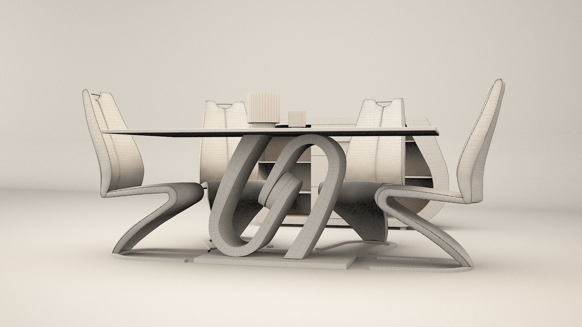 dining table new model render ready vray  3D model_4