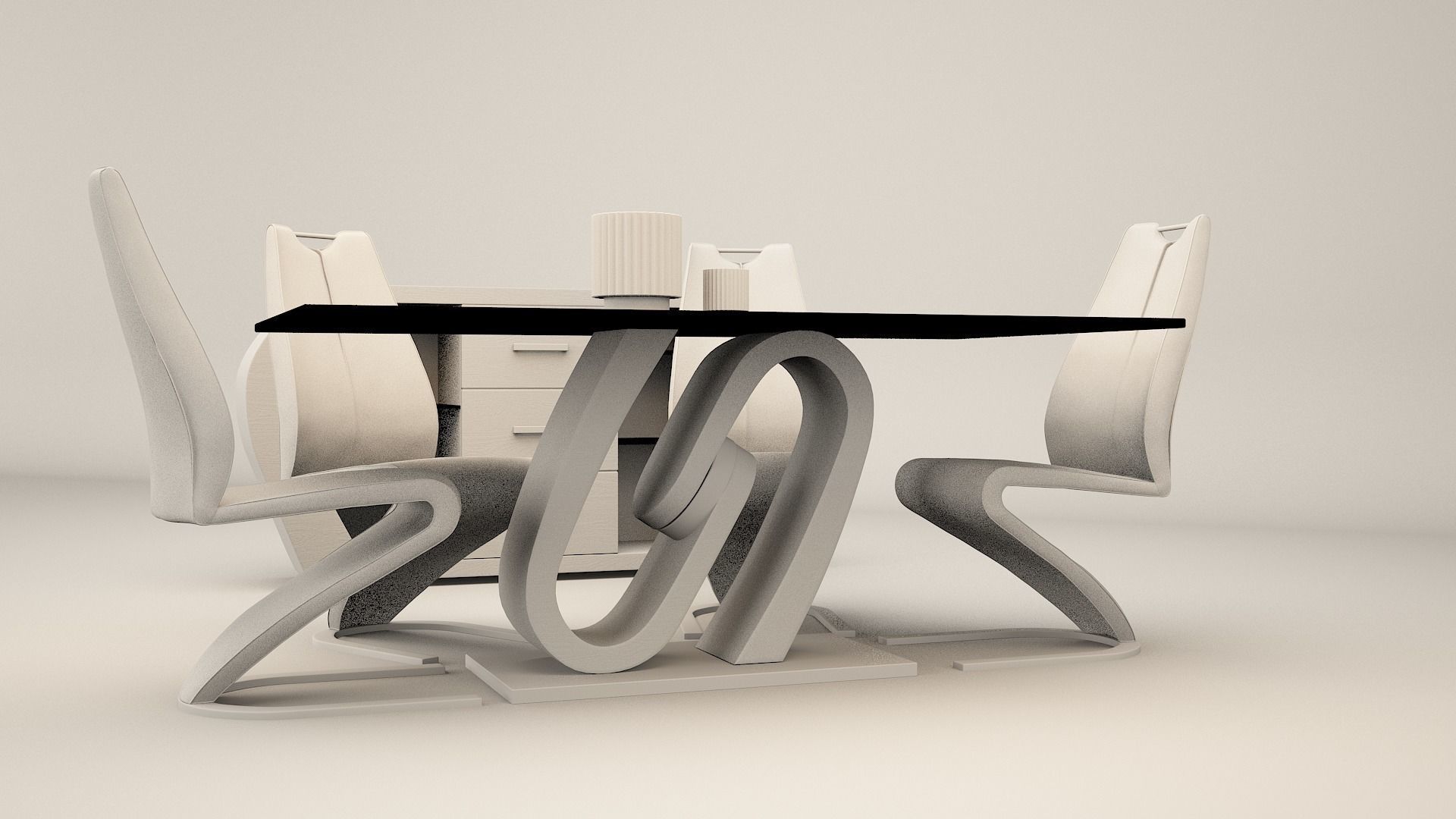 dining table new model render ready vray  3D model_2