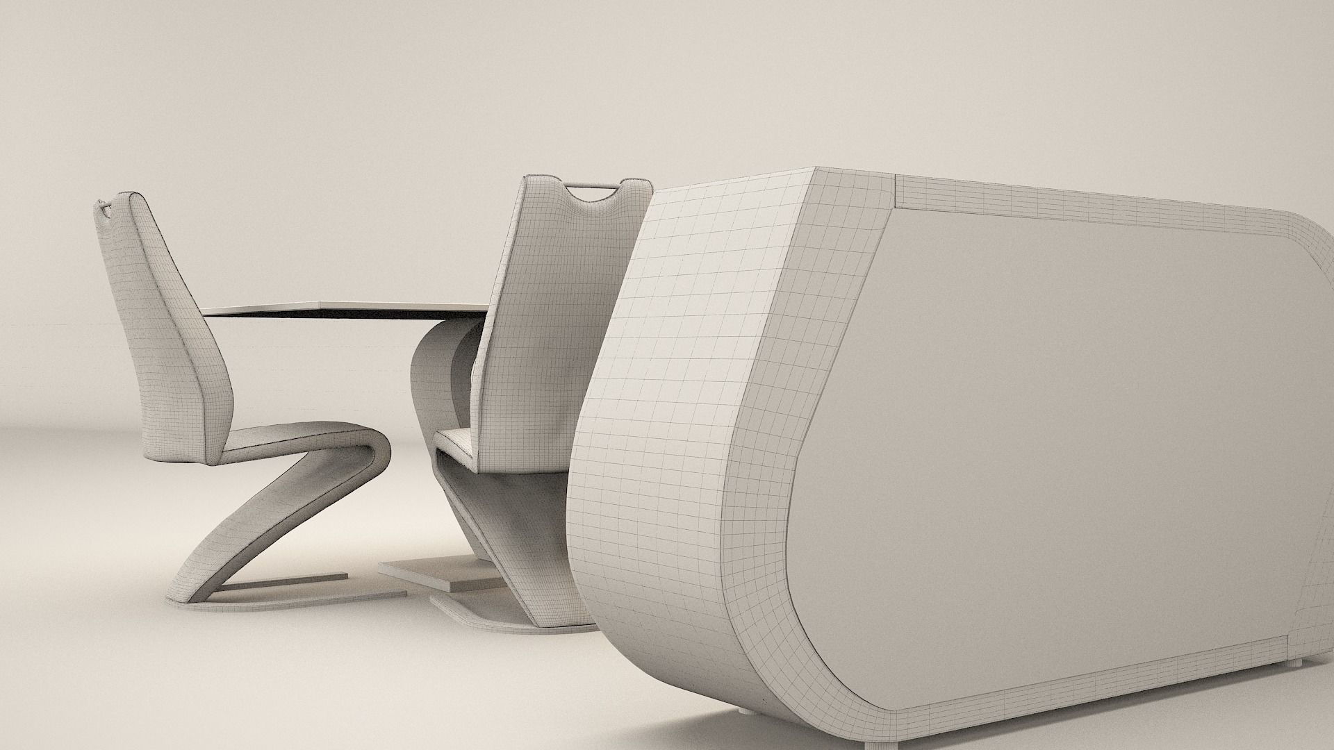 dining table new model render ready vray  3D model_10