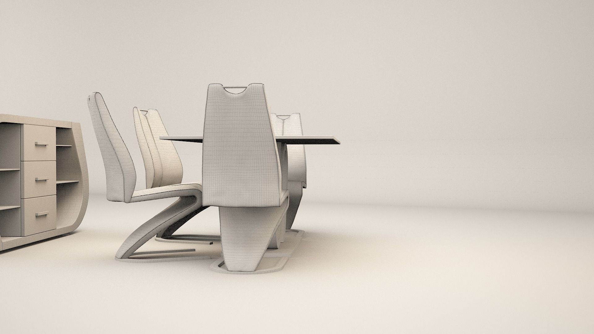 dining table new model render ready vray  3D model_8