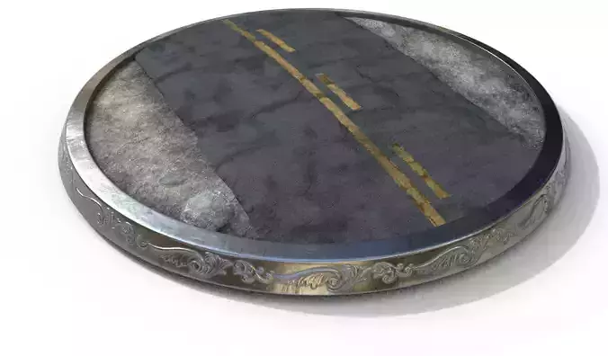 Base Steet Pedestal Low-poly 3D model Base Steet Pedestal Low-poly 3D model