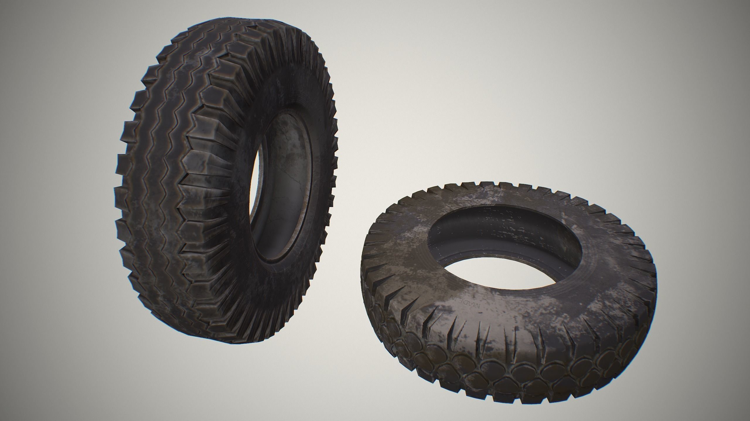 car tire Low-poly 3D model