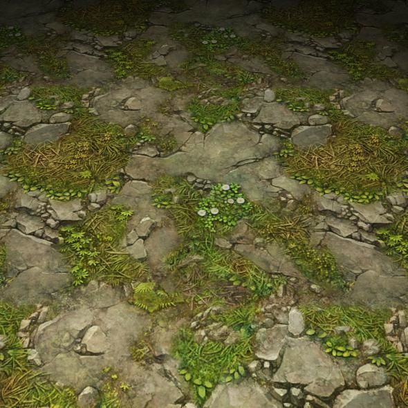 ground stone grass tile 22
