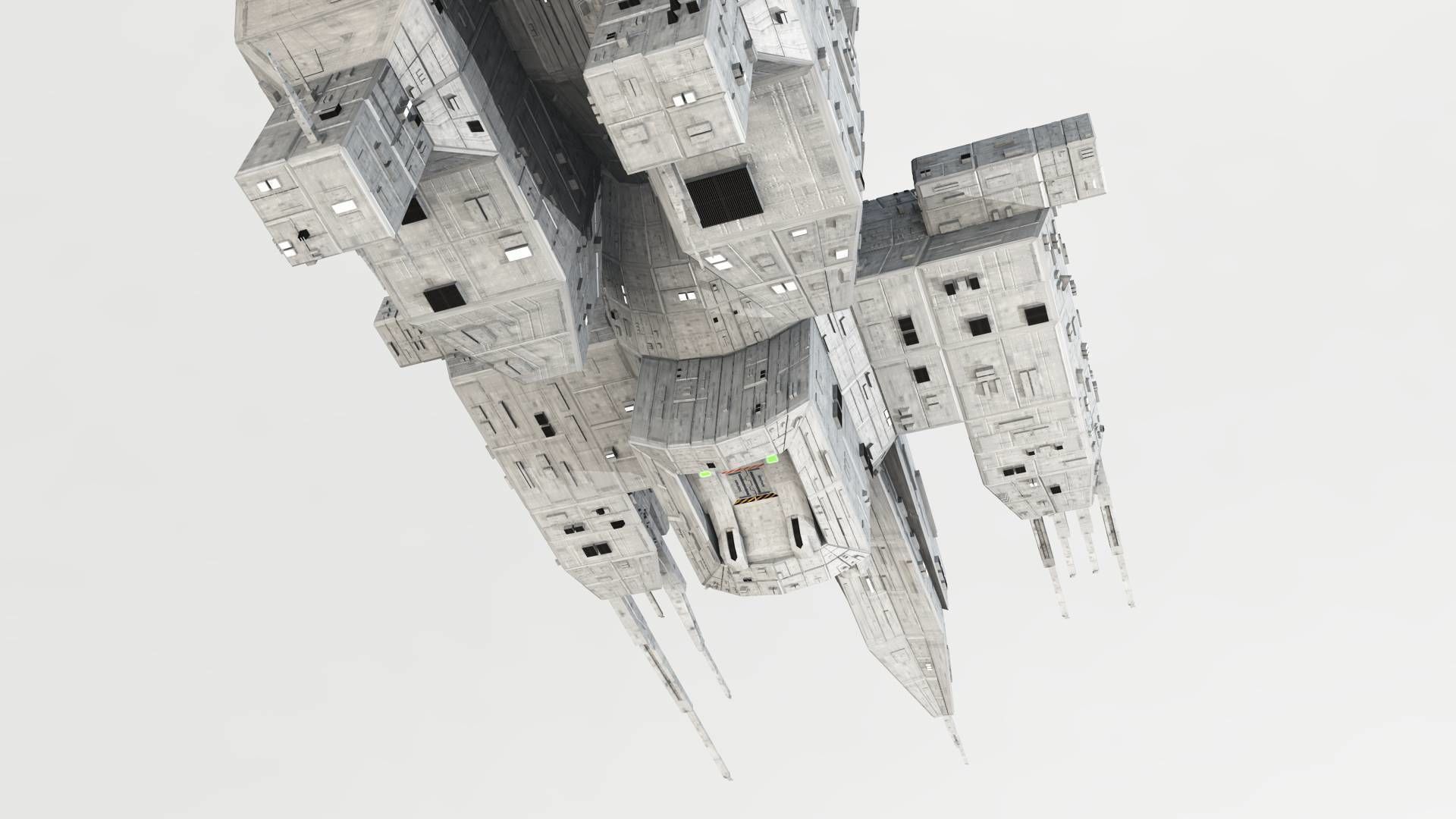 Omega Oribital - Space Station Low-poly 3D model_13