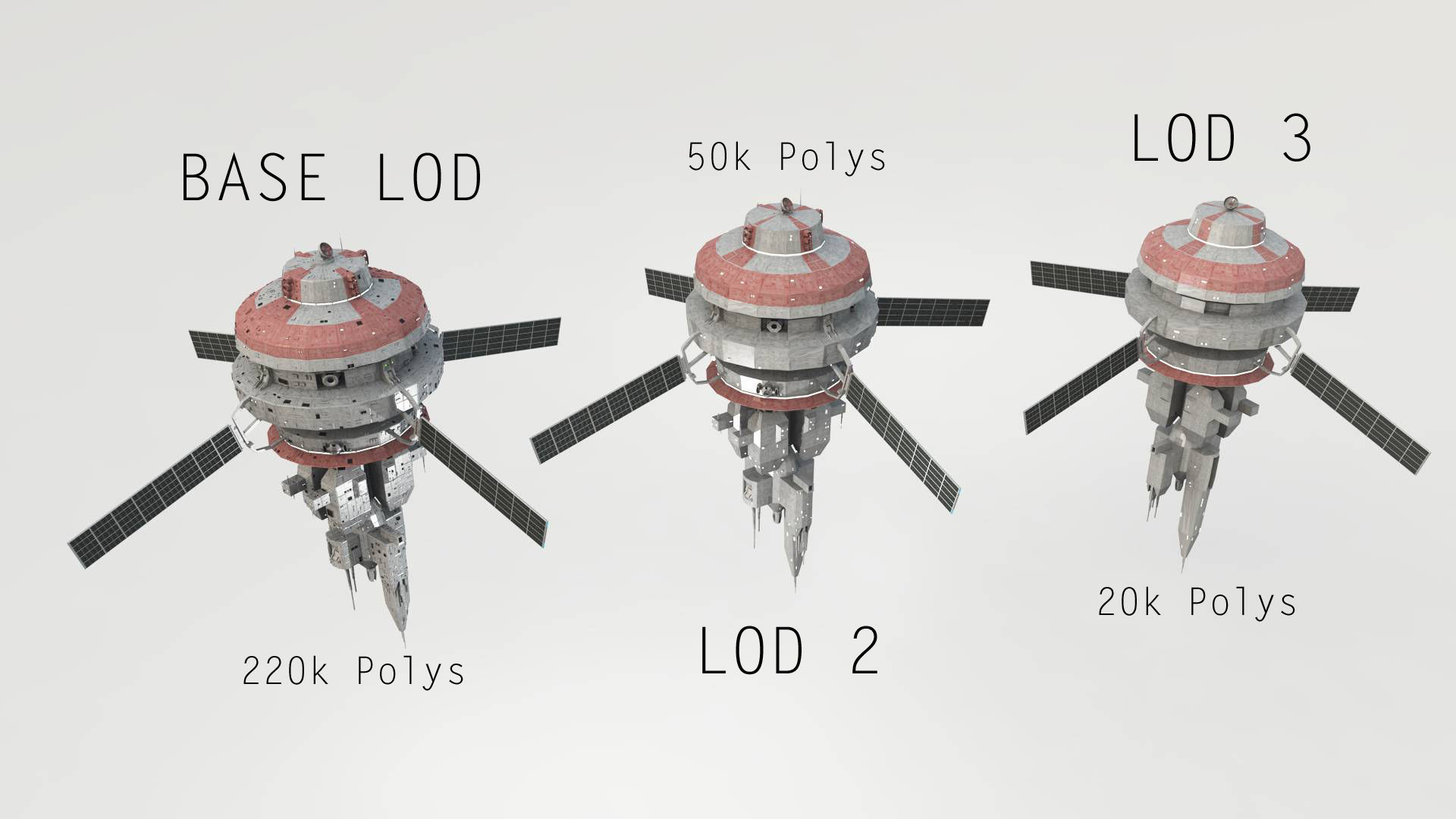 Omega Oribital - Space Station Low-poly 3D model_1