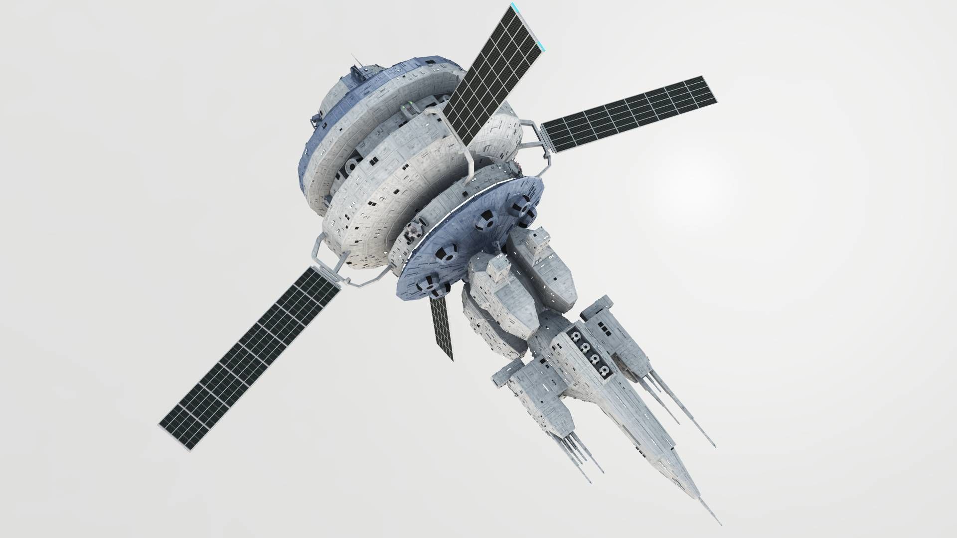Omega Oribital - Space Station Low-poly 3D model_16