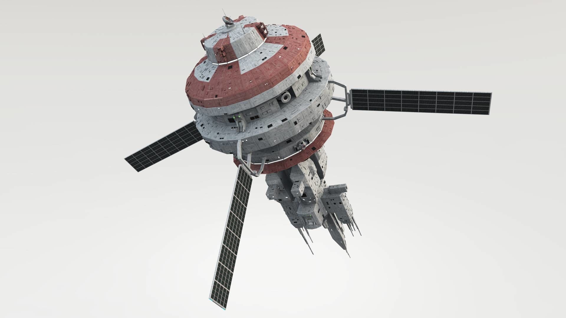 Omega Oribital - Space Station Low-poly 3D model_17