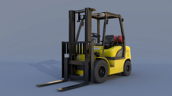 Forklift 18D-7E Low-poly 3D model