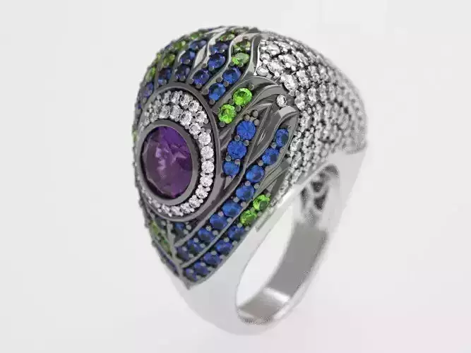 Carrera peacock ring -  replica