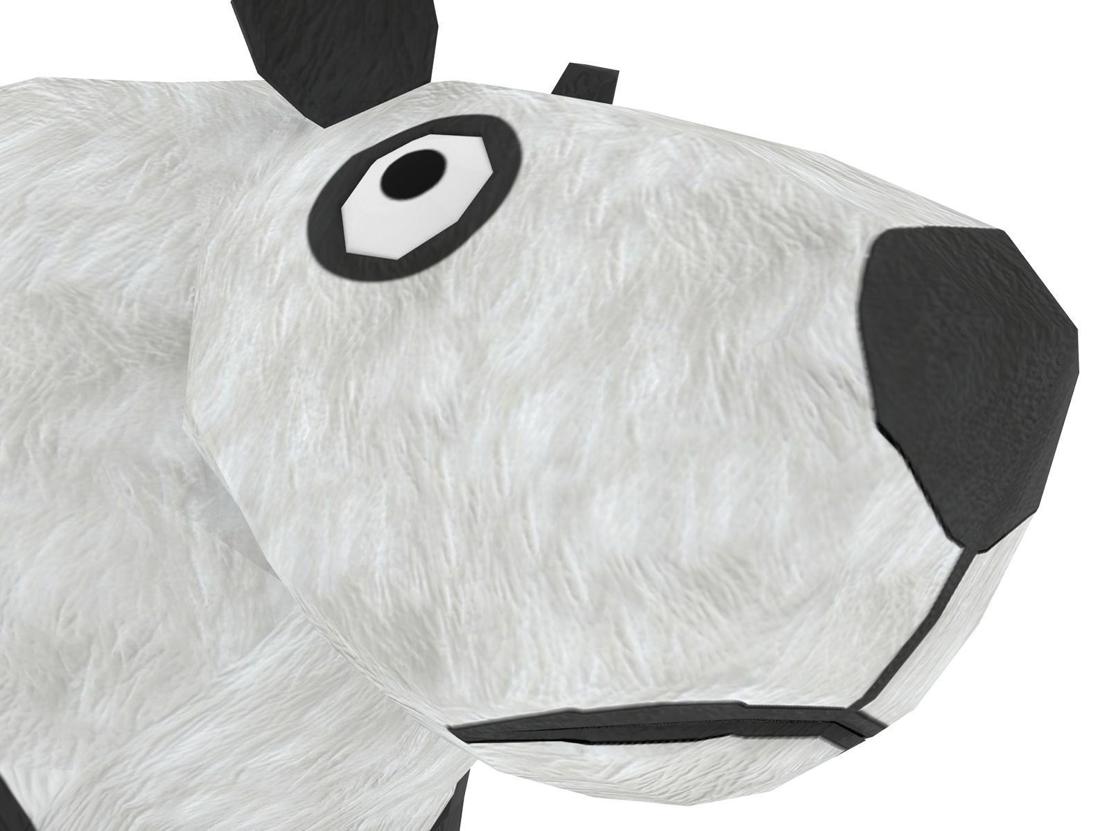 panda bear Low-poly 3D model_5