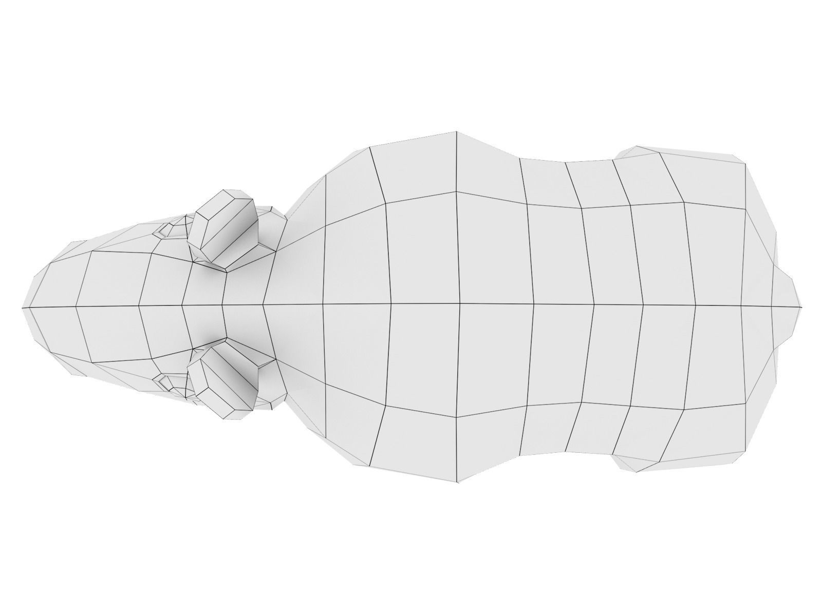 panda bear Low-poly 3D model_9