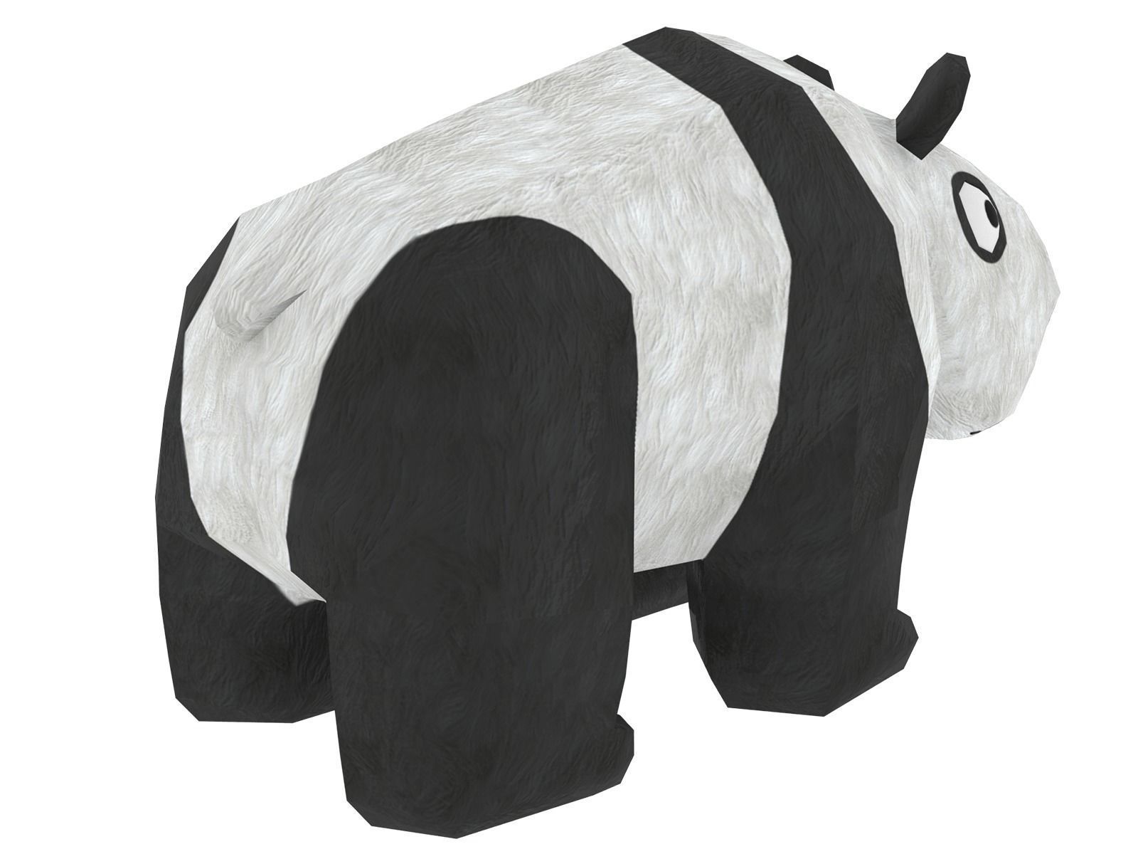 panda bear Low-poly 3D model_3