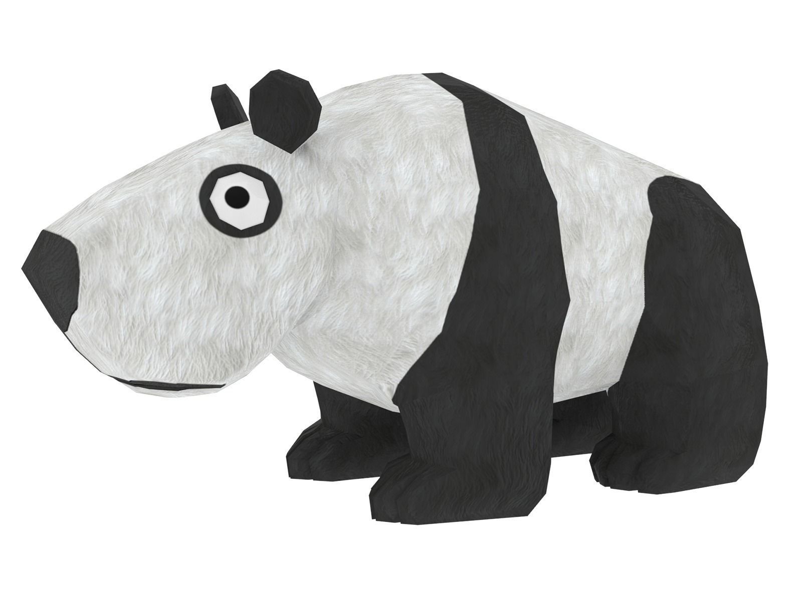panda bear Low-poly 3D model_1