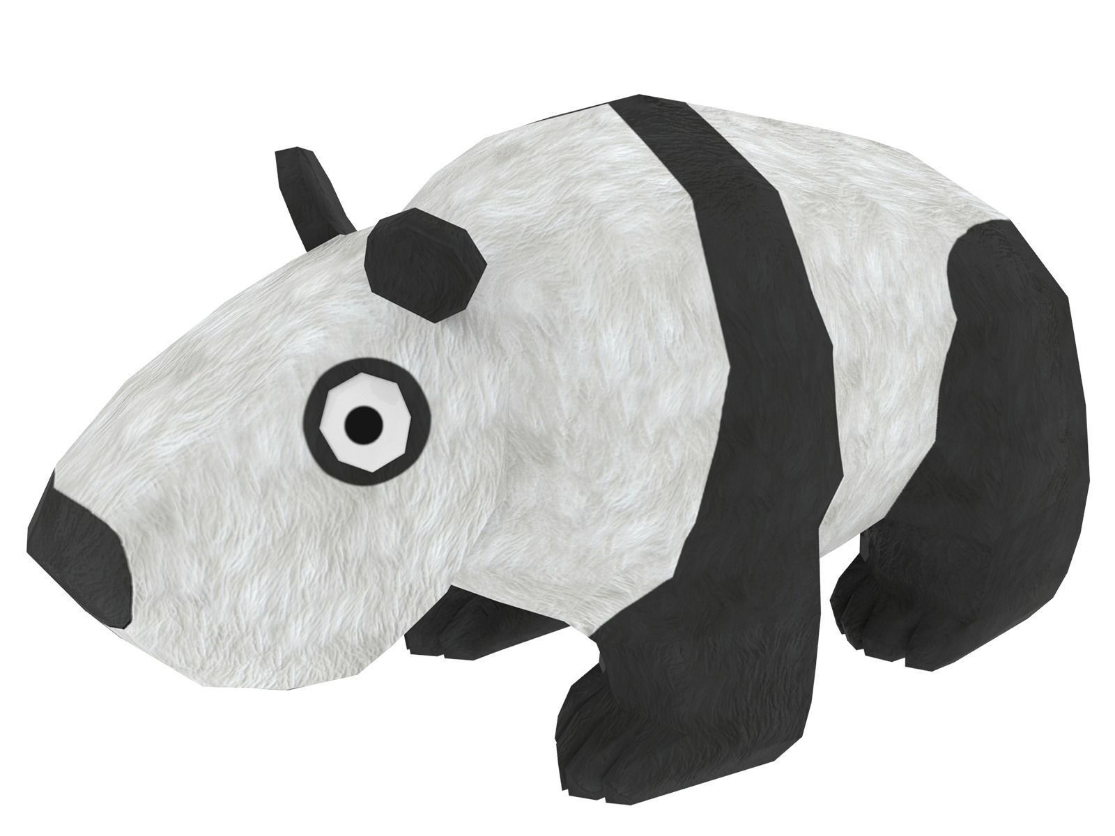 panda bear Low-poly 3D model_2