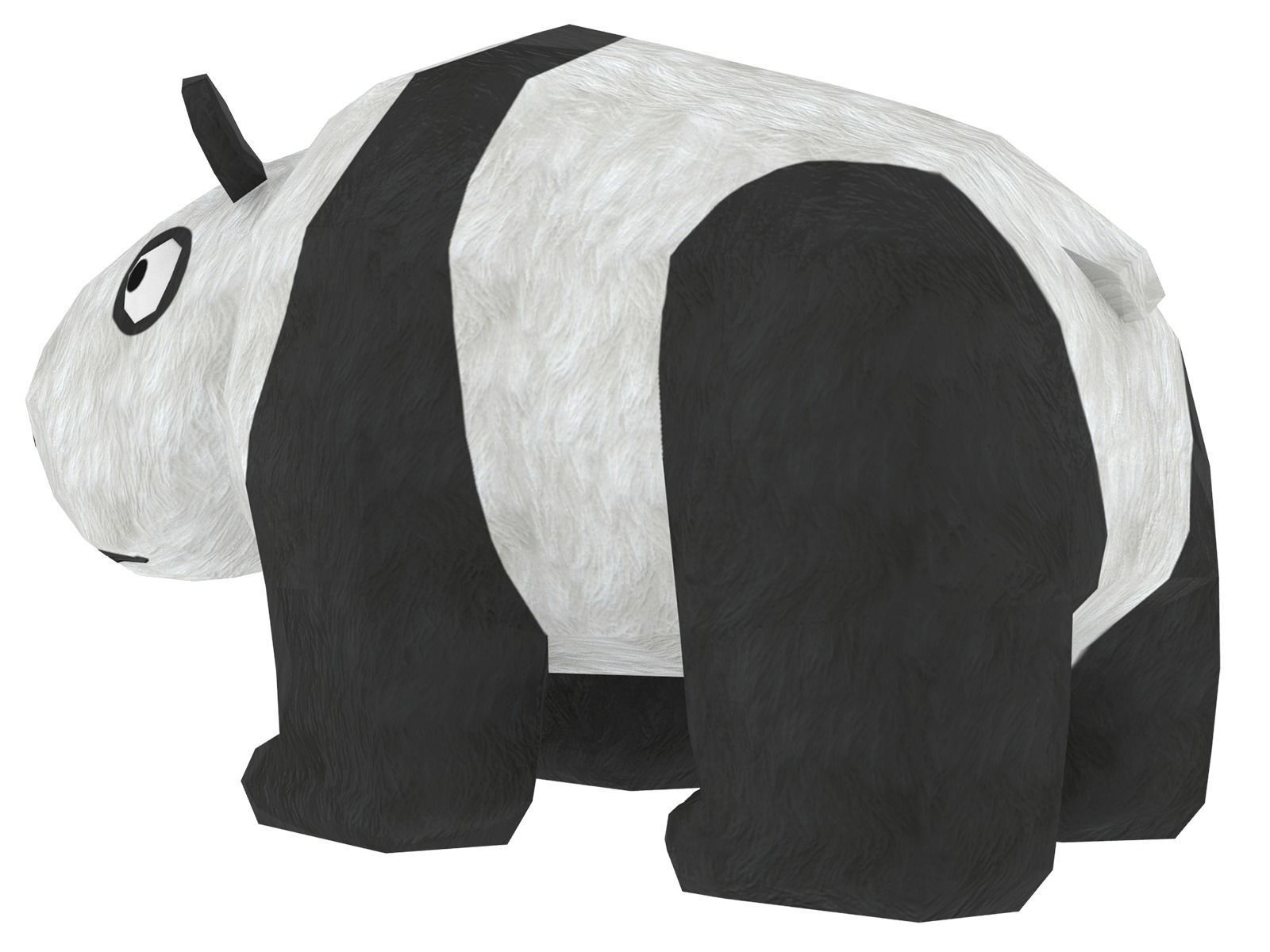 panda bear Low-poly 3D model_4