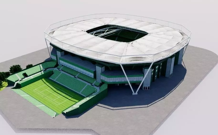 Gerry Weber Stadion Low-poly 3D model