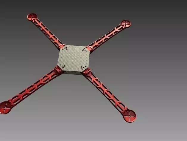 3D Printable Quick-Connect Quadcopter 3D print model_0