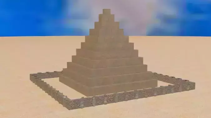 Astec Pyramid 3D model 