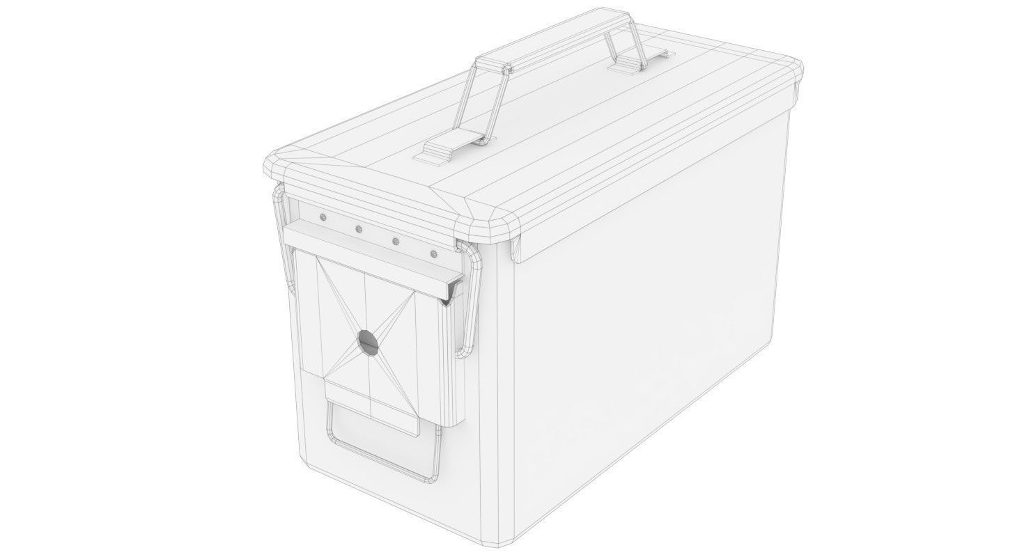 Ammunition Box 1 New Low-poly 3D model_5