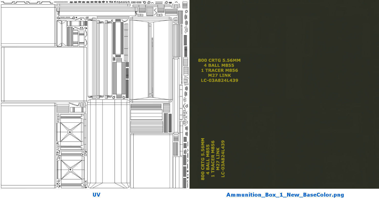 Ammunition Box 1 New Low-poly 3D model_6
